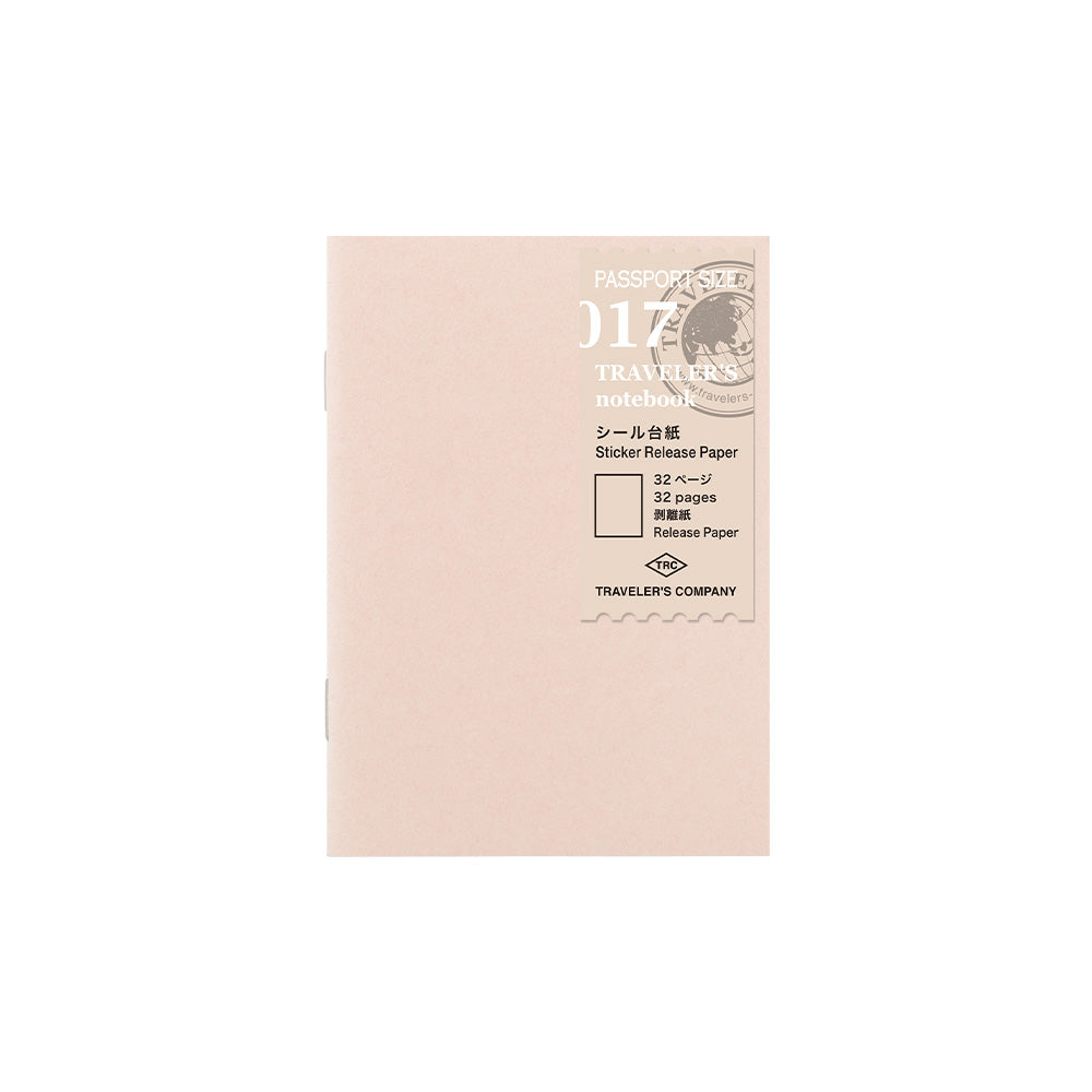 Traveler's Company Notebook Refill 017 Sticker Release Paper - Passport Size