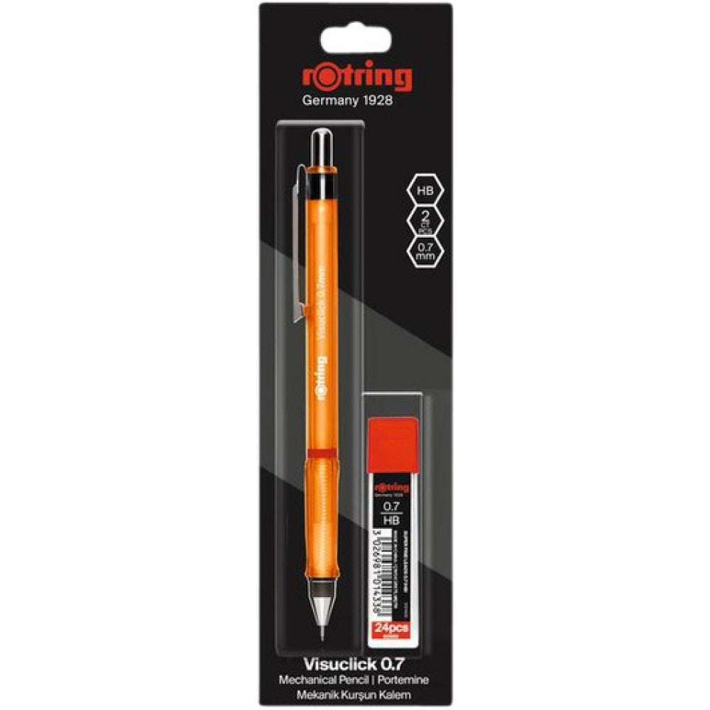  Rotring Visuclick Mechanical Pencil 0.5 mm Box of 2 with 24 HB  Leads : Office Products