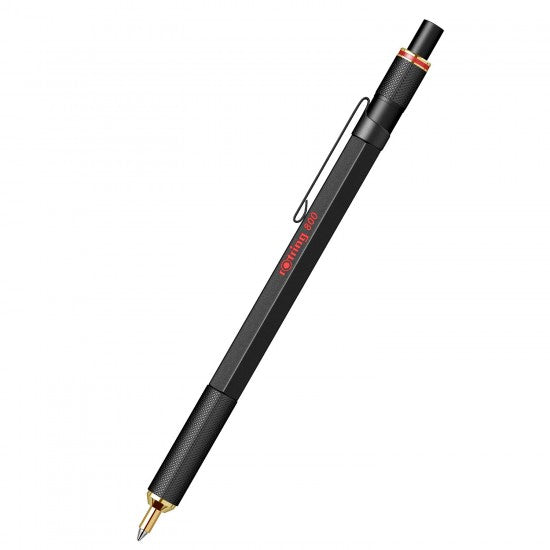  rOtring 800 Ballpoint Pen, Medium Point, Black Ink, Black  Barrel