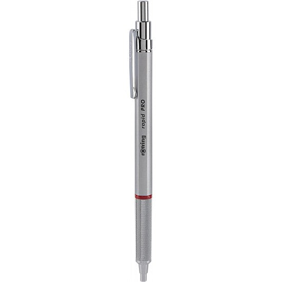 Rotring Rapid Pro Silver Retractable Ball Point Pen,Metal Body,Hexagon –  Faces & Places