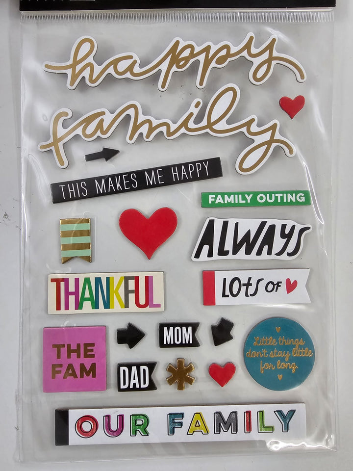 Art Bundle Chipboard Sticker - Family