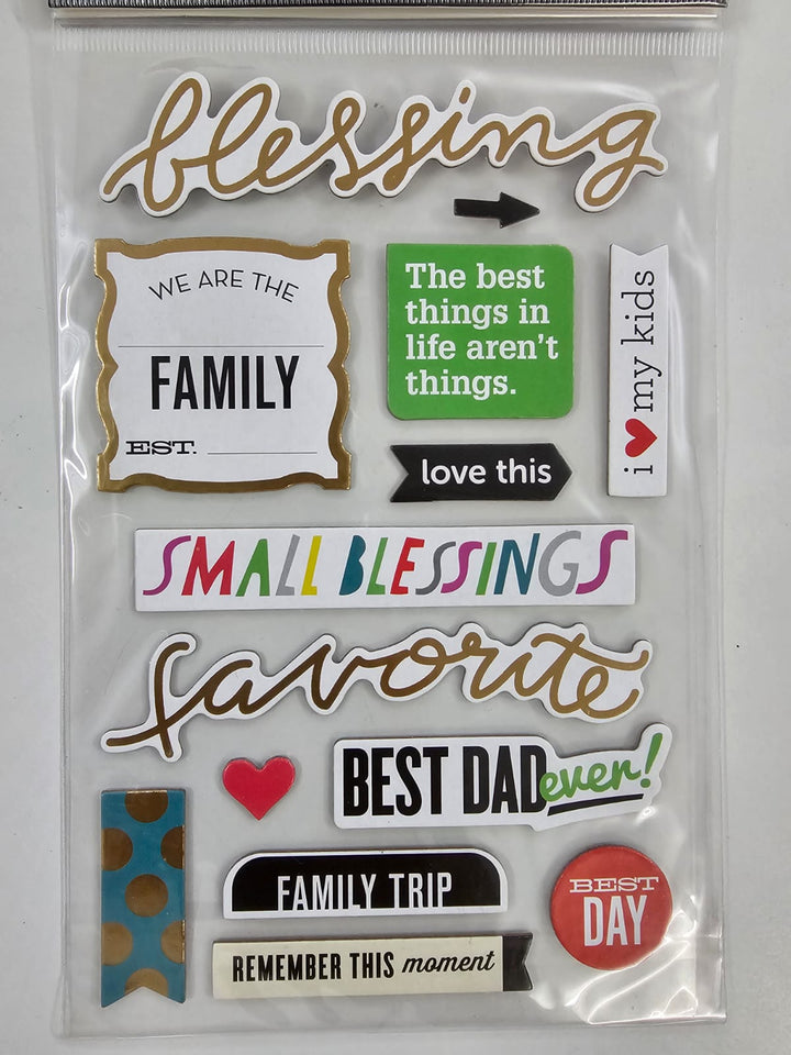 Art Bundle Chipboard Sticker - Family