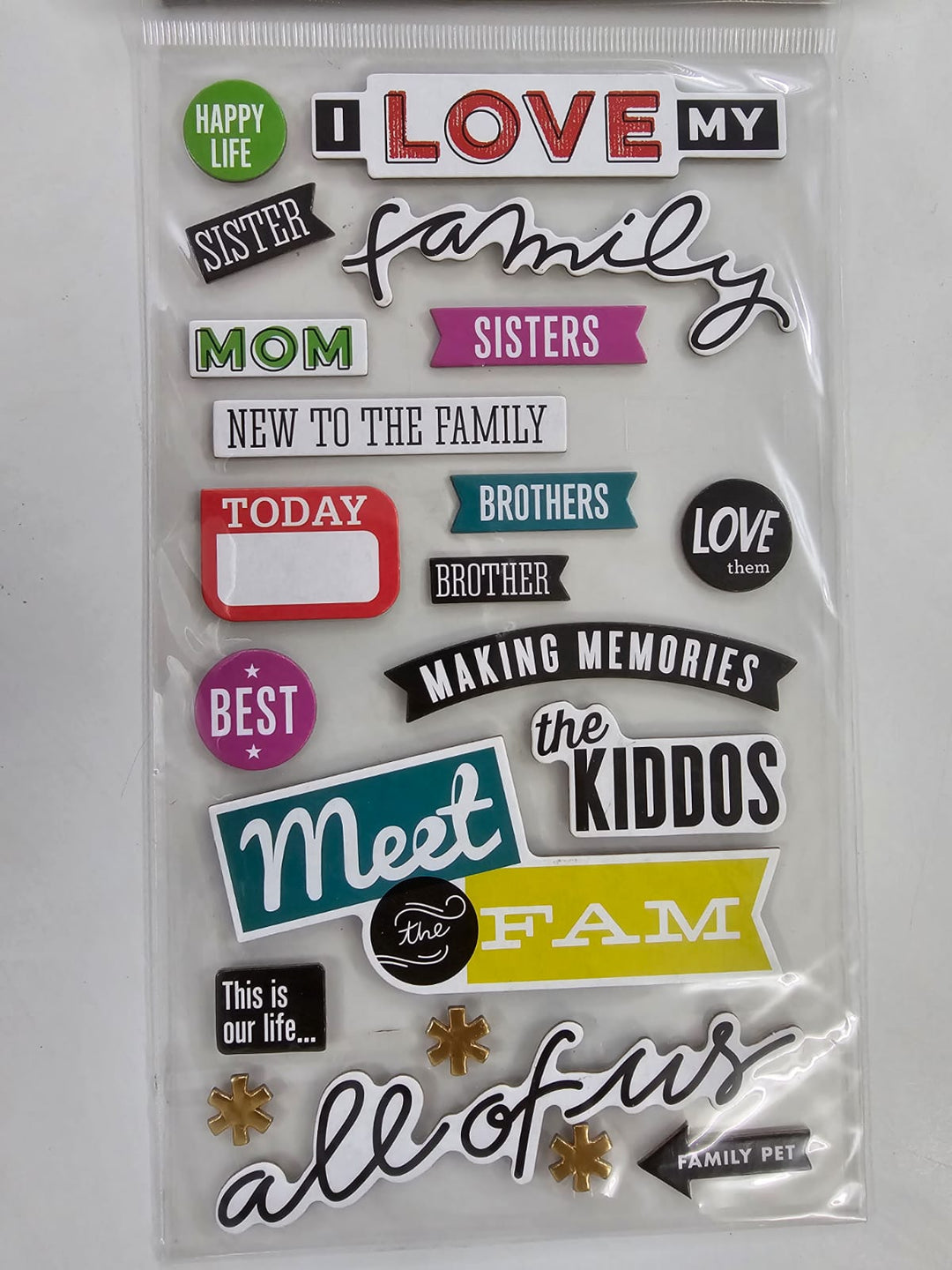 Art Bundle Chipboard Sticker - Family